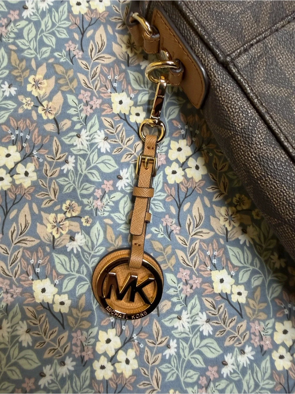 Michael Kors Jet Set Brown MK Signature Crossbody Messenger Bag